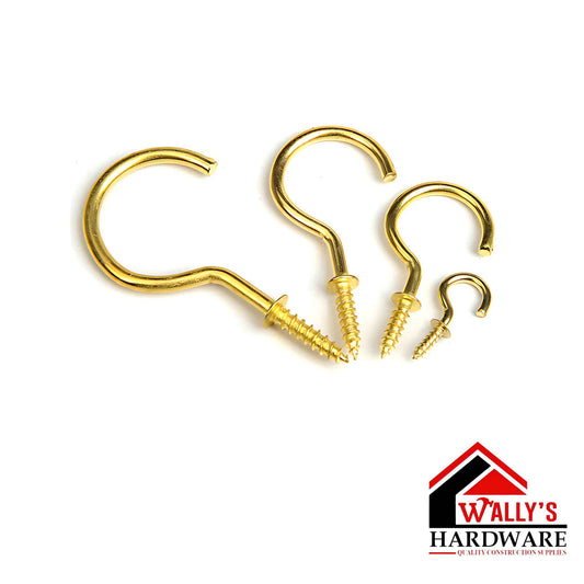 Cup Hook Brass Plated – Reliable Hanging Solution for Home and Office